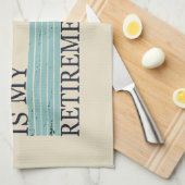 Fischerei ist mein Ruhestandsplan Geschirrtuch (Viertel Falte)