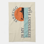 Fischerei ist mein Ruhestandsplan Geschirrtuch (Vertikal)