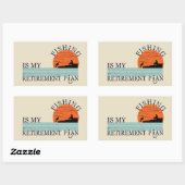 Fischerei ist mein Ruhestandsplan Rechteckiger Aufkleber (Blatt)