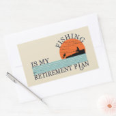 Fischerei ist mein Ruhestandsplan Rechteckiger Aufkleber (Umschlag)