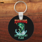 Fischerei ist mein Ruhestandsplan, Vintager Fische Schlüsselanhänger (Rückseite)