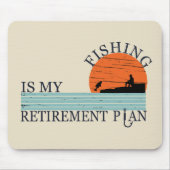 Fischerei ist mein Vintager Ruhestandsplan Mousepad (Vorne)