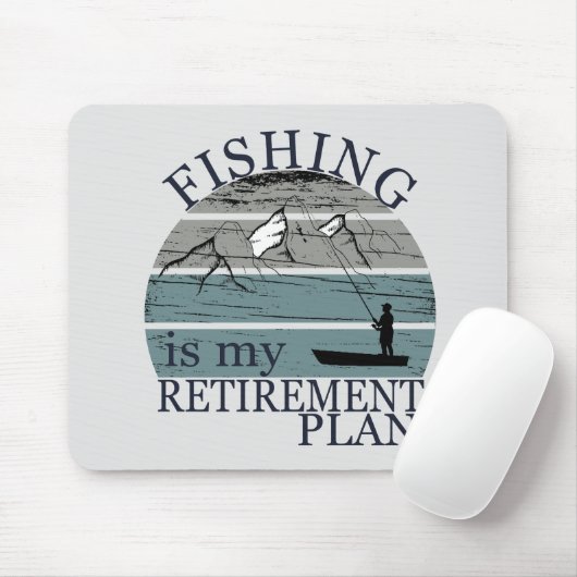 Fischerei ist mein Vintager Ruhestandsplan Mousepad (Mit Mouse)