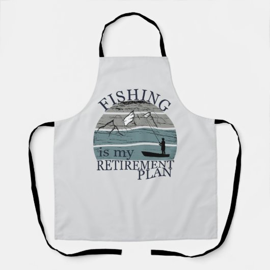 Fischerei ist mein Vintager Ruhestandsplan Schürze (Vorderseite)