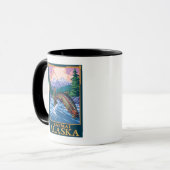Fischerei - Katmai, Alaska Tasse (Vorderseite Links)