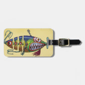 Fischerei Köder-Reise-Gepäckanhänger, Gepäckanhänger (Vorderseite horizontal)