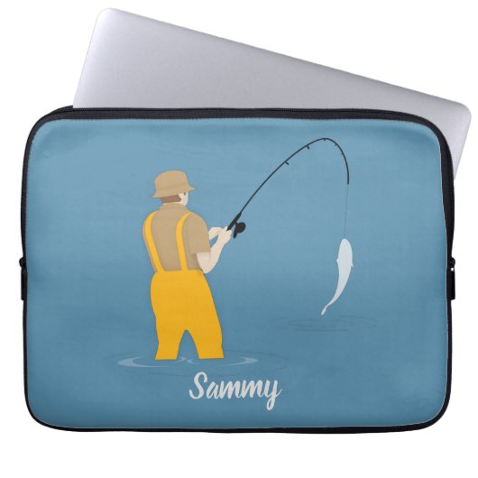 Fischerei Laptopschutzhülle (Vorderseite)