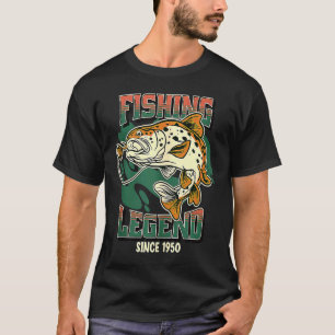 Fischerei-Legende Forelle Bass Angler seit 1950 De T-Shirt