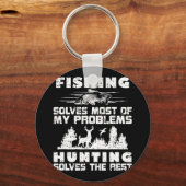 Fischerei löst die meisten meiner Probleme bei der Schlüsselanhänger (Vorderseite)