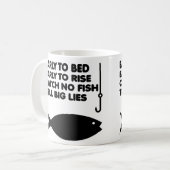 Fischerei Lügen lustige Tasse oder Reise-Tasse (Vorderseite Links)