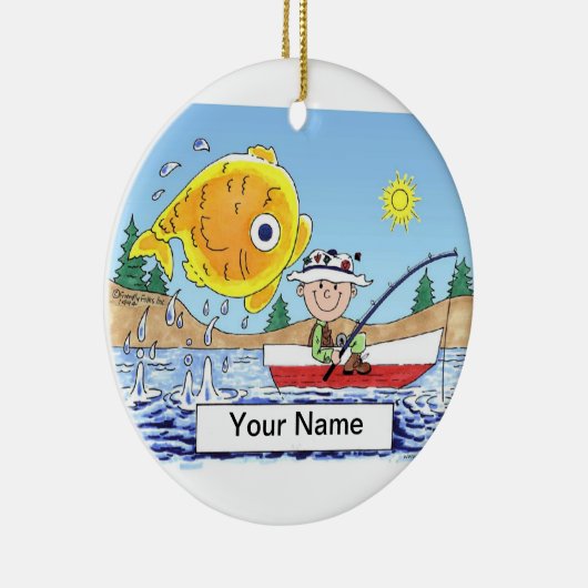 Fischerei - Männer Keramikornament (Rechts)