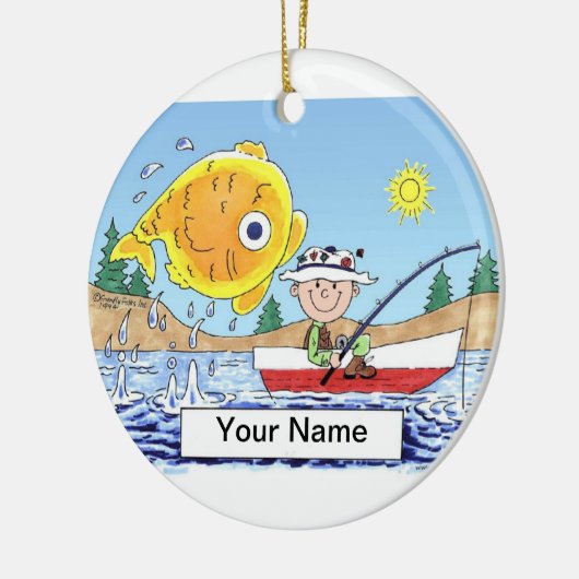 Fischerei - Männer Keramikornament (Links)