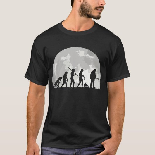 Fischerei Menschliche Evolution Moon Vintage Fisch T-Shirt (Vorderseite)