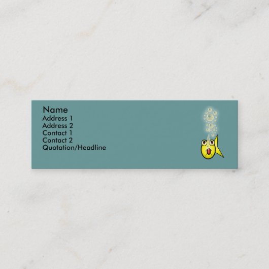 Fischerei Mini Visitenkarte (Vorderseite)