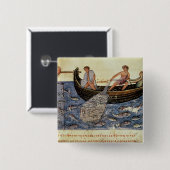 Fischerei mit einem Netz Button (Vorne & Hinten)