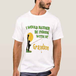 Fischerei mit Enkel T-Shirt