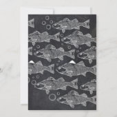 Fischerei mit Fischverbündeten Fangtafeln Geburtst Einladung (Rückseite)