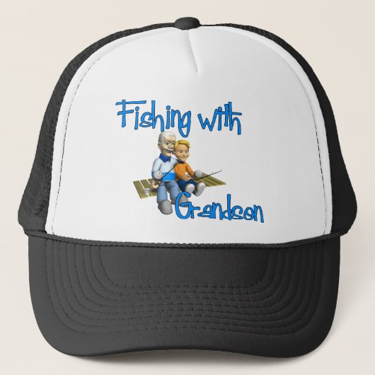 Fischerei mit Grandson Shirt Truckerkappe (Vorderseite)