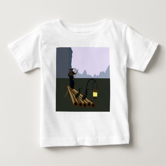 Fischerei mit Kormoranen Baby T-shirt (Vorderseite)