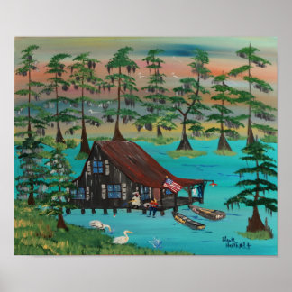 Fischerei mit Mais Poster