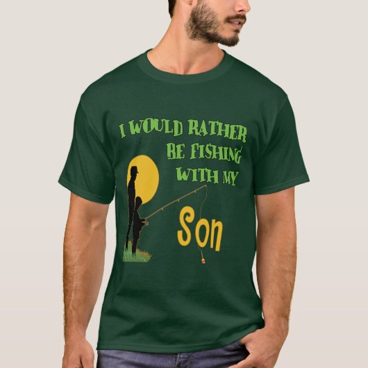 Fischerei mit Sohn T-Shirt (Vorderseite)