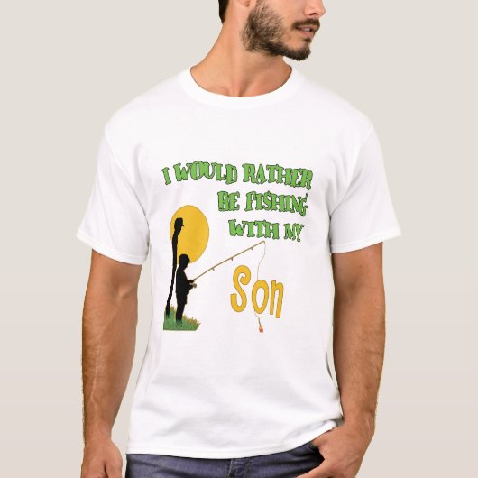 Fischerei mit Sohn T-Shirt (Vorderseite)