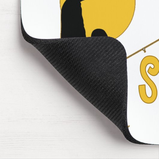 Fischerei mit Stiefsohn Mousepad (Ecke)