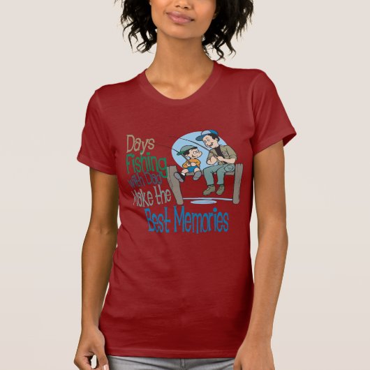 Fischerei mit Vater Vatertag Shirt (Vorderseite)