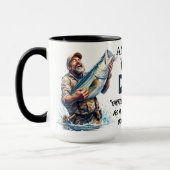 Fischerei mit Zitat Tasse (Links)