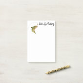 Fischerei nach der Fangnotierung Post-it Klebezettel (Auf Schreibtisch)