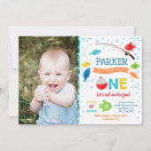 Fischerei O-Fisch-allein Einladung zum 1. Geburtst (Vorderseite)