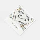 Fischerei- oder Zuchtthemen für Fischereiliebhaber Serviette (Ecke)