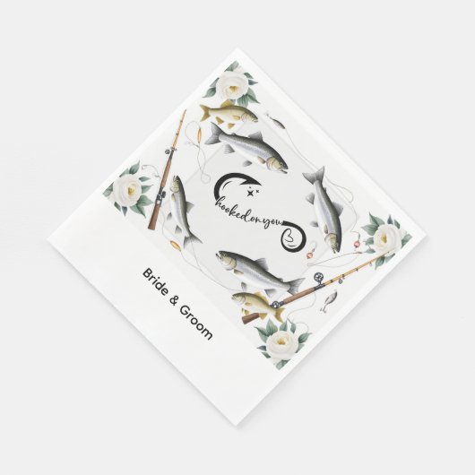 Fischerei- oder Zuchtthemen für Fischereiliebhaber Serviette (Ecke)