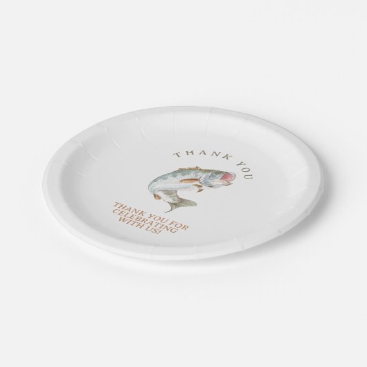 Fischerei Pappteller (Schrägansicht)