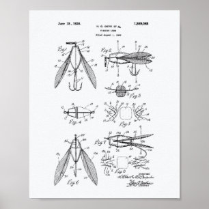 Fischerei Patent-Kunst-des Weißbuches des Poster