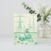 Fischerei Postkarte (Stehend Vorderseite)