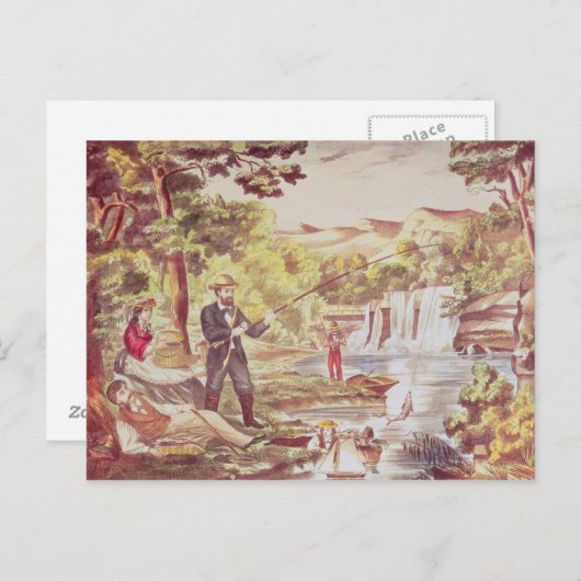 Fischerei Postkarte (Vorne/Hinten)