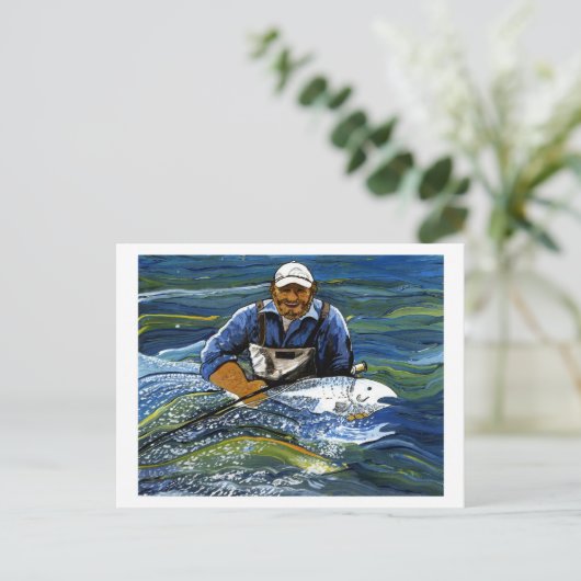 Fischerei Postkarte (Stehend Vorderseite)