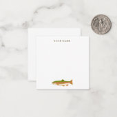 Fischerei: Rainbow Trout Stationery Post-it Notes Mitteilungskarte (Vorderseite/Rückseite Beispiel)