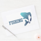 Fischerei Rechteckiger Aufkleber (Umschlag)