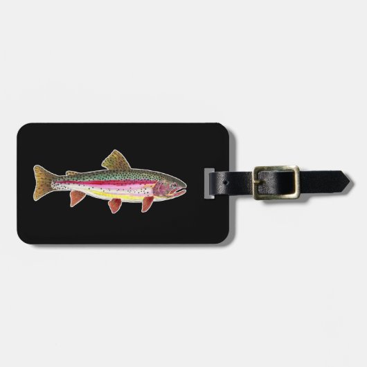 Fischerei-Regenbogenforelle Ichthyology Fisherman' Gepäckanhänger (Vorderseite horizontal)