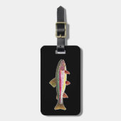 Fischerei-Regenbogenforelle Ichthyology Fisherman' Gepäckanhänger (Vorderseite vertikal)