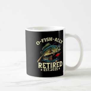 Fischerei-Ruhestandsgeschenk O-fisch-iell im Ruhes Kaffeetasse