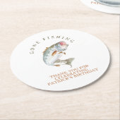 Fischerei Runder Pappuntersetzer (Angewinkelt)