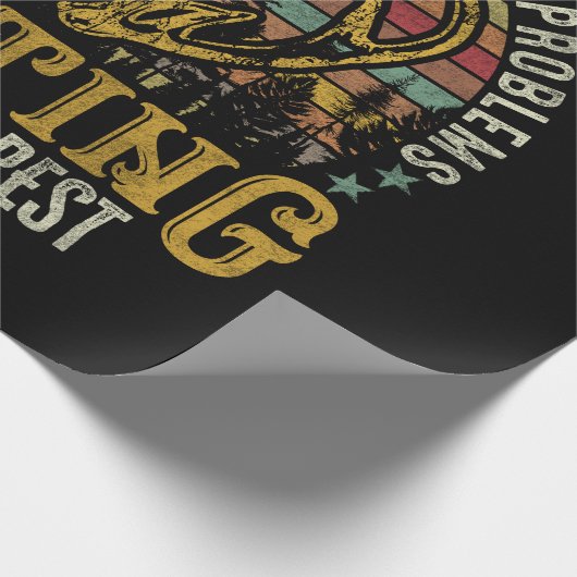 Fischerei & Schattenjäger Antlerelch, Hirschjagd Geschenkpapier (Ecke)