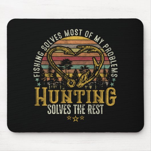 Fischerei & Schattenjäger Antlerelch, Hirschjagd Mousepad (Vorne)