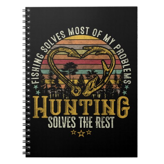 Fischerei & Schattenjäger Antlerelch, Hirschjagd Notizblock (Vorderseite)