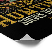 Fischerei & Schattenjäger Antlerelch, Hirschjagd Poster (Ecke)