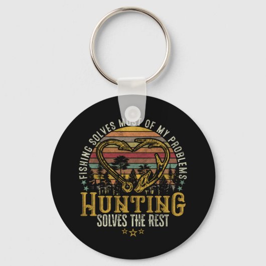 Fischerei & Schattenjäger Antlerelch, Hirschjagd Schlüsselanhänger (Vorderseite)