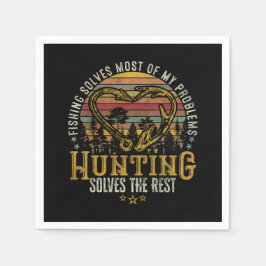 Fischerei & Schattenjäger Antlerelch, Hirschjagd Serviette